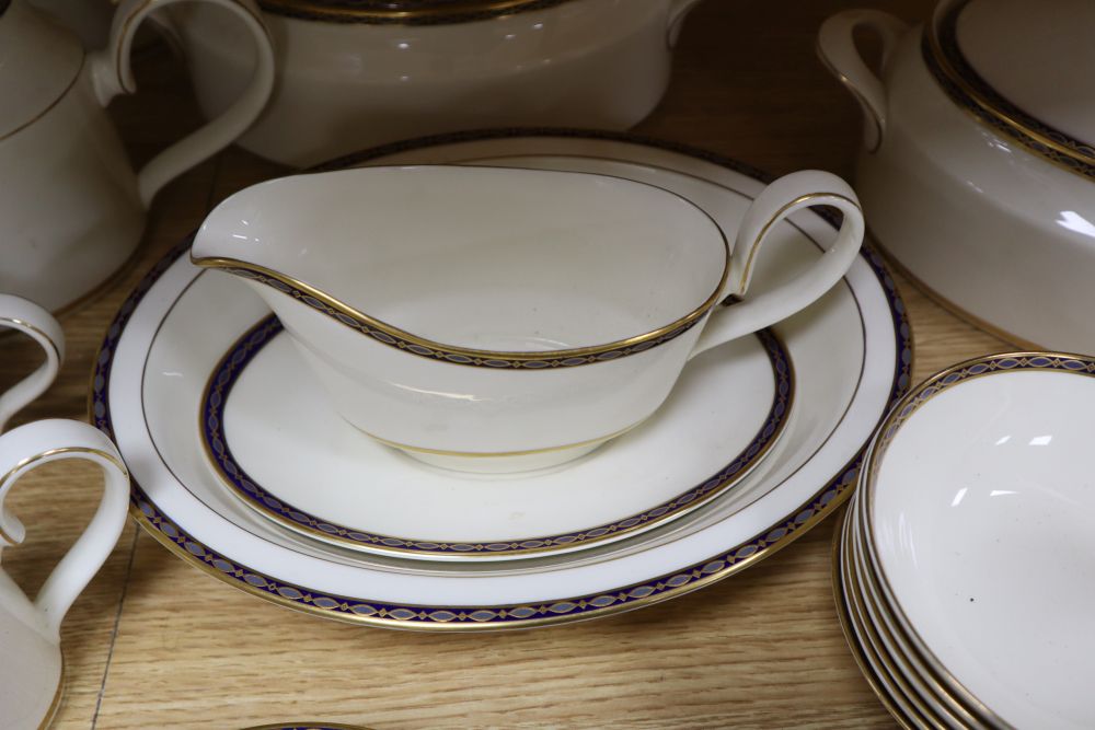 A Minton St James pattern bone china dinner and tea service for a six place setting (45)